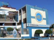 Jóvenes realizan ceremonia de graduación en la vía pública de la Universidad de Huacho