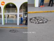 ¡El Colmo! Gran agujero en pleno frontis de la Municipalidad de Huaral