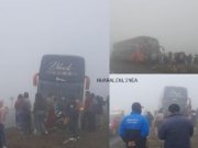 Aucallama: bus se despistó en plena variante de Pasamayo a causa de la intensa neblina