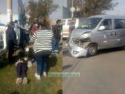 Dos féminas que viajaban en una mototaxi resultaron heridas tras chocar contra minivan