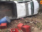 Vehículo de serenazgo de Pacaraos sufrió accidente de tránsito en San Miguel de Acos