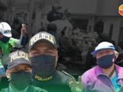 Policías evitaron que fiscalizadores le quitaran su triciclo con productos a una pobre ancianita