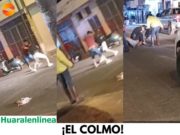 Sujetos pelean a puño limpio y convierten calle de Huaral en Ring de Box (VIDEO)