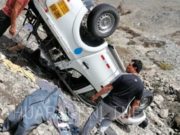 3 personas perdieron la vida ahogadas tras caer con su vehículo a una represa en la carretera Sayán – Churín