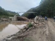 Cajamarca: estructura de puente se cae antes de ser inaugurado en Ninabamba