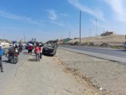 Végueta: Minivan quedó llantas arriba tras despistarse en plena vía