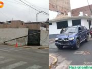 Conductor chocó fuertemente contra poste y dejó abandonado el automóvil