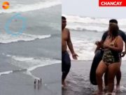 Salvan a mujer de morir ahogada en la playa «Las Viñas» en Chancay