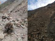 Carretera que une Andajes con Churín quedó bloqueada tras deslizamiento de piedras