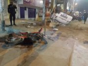 Huacho: Minivan impactó y volcó aparatosamente tras chocar contra moto de delivery