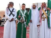 Christian Cueva se vistió como jeque por el Día de la Fundación Saudí