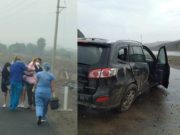 Paramonga: familia salva de morir tras despiste y volcadura de vehículo