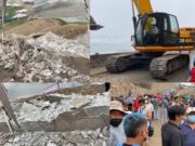 Chancay: Maquinaria pesada que realizaba trabajos en playa de Chorrillos rompió muro de contención