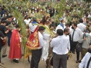 Gran cantidad de fieles Huaralinos acudieron a bendecir las palmas por Domingo de Ramos