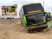 Bus interprovincial se despistó y sufrió accidente de tránsito en la Variante de Pasamayo
