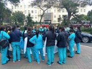 Enfermeras del CAS Regular del Norte Chico protestaron frente al Minsa