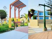 Delincuentes dejan sin faroles y maderas de las bancas al Parque de la Cultura