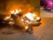 Chancay: Pobladores capturaron, golpearon y quemaron moto lineal de presunto delincuente