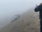 Familia se salvó de morir tras despiste de auto en el serpentín de Pasamayo