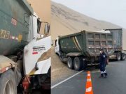 Chancay: Tráiler y volquete chocaron fuertemente en el Serpentín de Pasamayo