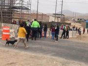 Pobladores de «Los Alamos» bloquearon la Panamericana Norte como protesta a los trabajos de la empresa Cosco Shipping