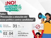Participa del taller virtual “Prevención y Atención del acoso político contra candidatas” Participa del taller virtual “Prevención y Atención del acoso político contra candidatas”