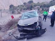 Vehículo se despistó y dio varias vueltas de campana tras impactar contra piedra en la vía Sayán-Churín