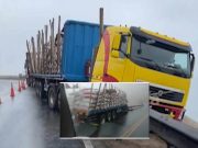 Conductor se salvó de morir tras despistarse tráiler y casi caer el abismo en Pasamayo