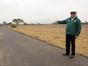 Gobernador Chavarría supervisó obra de asfaltado de 3.5 km de la Carretera Aucallama – Palpa