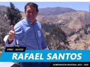 Rafael Santos se ratifica en Viñac – Yauyos: «Agua y más agua pura para todos»