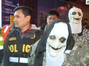 Atrapan a ladrones que robaron agente bancario con máscaras de la película ‘La Monja’ en SJM
