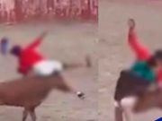 Hombre casi pierde la vida tras recibir cornada de toro durante festividad patronal en Huaraz