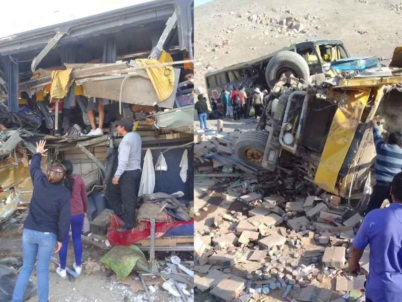 Arequipa Un Muerto Y 17 Heridos Dejó Terrible Choque De Bus De La