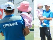 Huaura: Entrenador que dirigió partido de fútbol con su pequeña en brazos enterneció las redes sociales