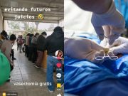 Hombres formaron largas colas para realizarse la vasectomía gratuita: «Evitando juicios a futuro»