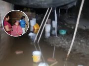 Humilde vivienda se inundó en Los Naturales por basura acumulada en la acequia