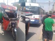 Mototaxista resultó herido tras impactar contra una cúster en la Av. Chancay