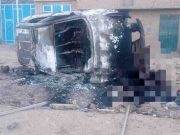 Puno: policía murió calcinado al lado de patrullero de la PNP en medio de las protestas en Juliaca