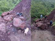Ihuarí: Pobladores de Huachingas hicieron arriesgados esfuerzos para llegar a sus hogares ante bloqueo de vía