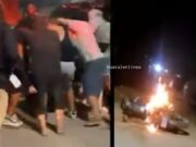 Chancay: Enardecidos pobladores de Chancayllo queman moto de ladrón y casi lo linchan