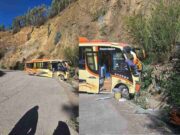 Huaraz: Bus se despistó y chocó contra cerro dejando varios heridos en Machac