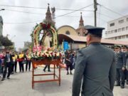 Policía de Huaral homenajeó a Santa Rosa de Lima con misa, procesión y alfombras