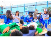 Escolares participaron responsablemente del Simulacro Nacional Multipeligro en el Parque Libertad