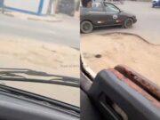 Huaral: Ciudadano denunció que forado de la pista fue rellenado con desmonte