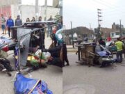 Huaral: Dos personas resultaron heridas tras fuerte choque entre bus turístico y mototaxi