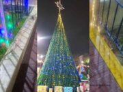 Alertan sobre cables expuestos en la Plaza de Armas de Huaral tras encendido de árbol navideño