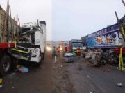 Dos camiones con carga protagonizaron fuerte accidente de tránsito por alcance