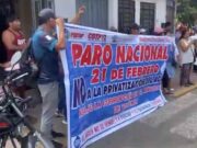 Chancayanos protestan en defensa del agua contra pretensión de dársela al megapuerto Chancayanos protestan en defensa del agua contra pretensión de dársela al megapuerto