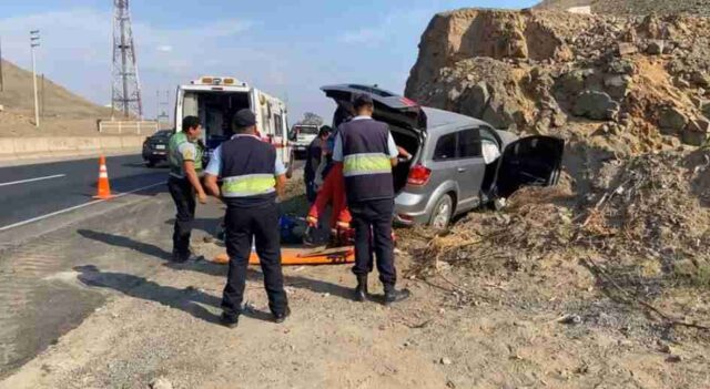 Chancay: Cinco heridos tras accidente de camioneta en la Panamericana Norte.