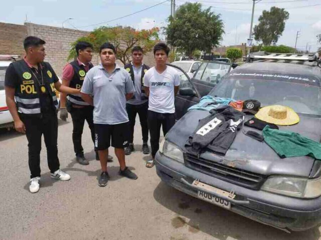 Intervienen a presuntos miembros de banda delictiva en Huaral